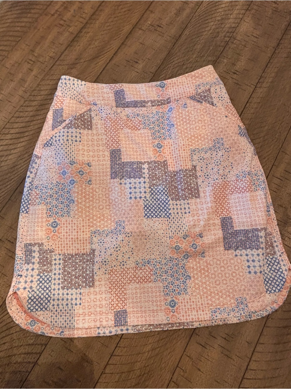 NWT Peter Millar Pastel Patchwork Golf Skort
